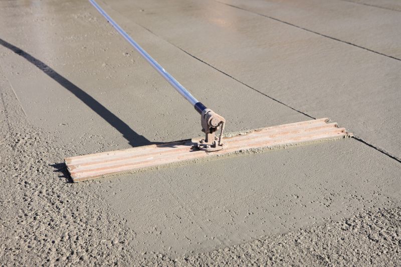 smoothing over a fresh concrete surface